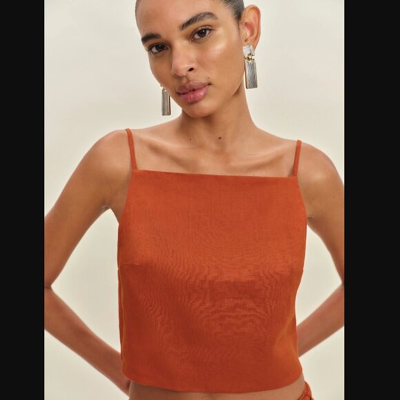 Reformation Kerri Linen Top NWT - Picture 1 of 11